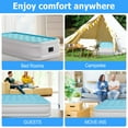 thumbnail image 6 of Twin Air Mattress with Built-in Pump 18" Top Flocking,Raised Comfort,Fast Inflation/Deflation Foldable Portable Air Bed with Storage Bag for Home,Camping,Guests Light Blue, 6 of 8