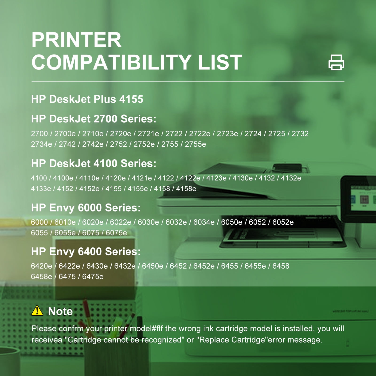 67XL Ink Cartridges Compatible for HP 67 Ink Cartridges for Deskjet 2700 Printers (Black, Tri-Color)