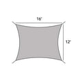 thumbnail image 2 of Covermates Rectangular Shade Sail, Heavy‑Duty UV Sun Canopy, 12'x16', 2 of 7