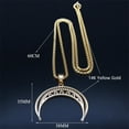 thumbnail image 4 of Witchcraft Divination Moon Pendant Necklace 14K Yellow Gold Golden Color Crescent Meniscus Necklaces Jewelry colar, 4 of 7