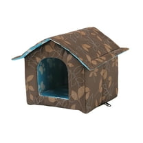XIBUFE Winter House with Self Warming Pad-Outdoor Indoor Weather-Proof Heat Insulated Shelter Enclosure for Cats Dogs Rabbits- Portable Water-Proof Tent for Feral