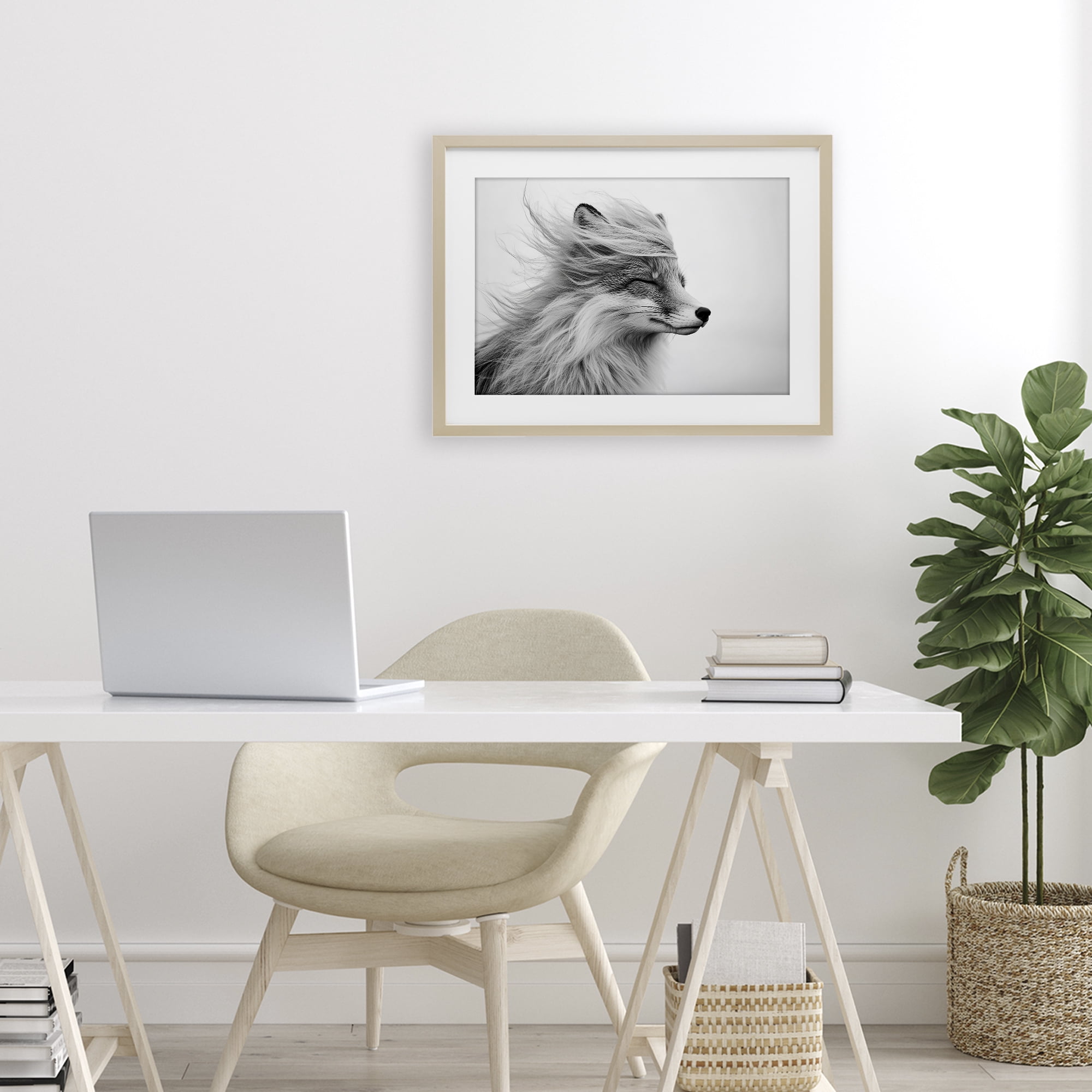 Stupell Industries Easy Breezy Fox Birch Framed Print Under Glass, design by Tina LeCour