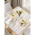 thumbnail image 5 of Sunflower Placemats Set of 8, Vintage Botanical Placemats for Dining Table, Place Mats for Kitchen Tabletop, Waterproof Wipeable Dining Table Mats Set, 5 of 9