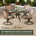 thumbnail image 4 of Hanover Fontana 5-Piece Outdoor Dining Set with 4 Sling Swivel Rockers and a 48-In. Cast-Top Table, 4 of 15