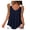 Dark Blue, variant on Aayomet Crop Tops Satin Drape Cowl Neck Sleeveless Spaghetti Strap Cami Backless Bodysuit Tank Tops,Black S