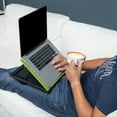 thumbnail image 4 of Mind Reader Adjustable 8 Position Lap Top Desk with Cushions, Green, 4 of 7