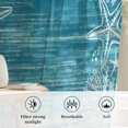 thumbnail image 6 of Teal Coastal Sheer Curtains 63 Inches Long, Summer Ocean Sea Ombre Starfish Corals Light Filering Curtains, Breathable Simi Curtain Privacy Drapes for Living Room Bedroom Lightweight Window Treatment, 6 of 6
