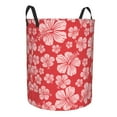 thumbnail image 2 of Daiia red Hibiscus Flower Laundry Hamper With Handles Large Storage Basket/Toy Organizer/Dirty Clothes Collapsible Waterproof For College Dorms, Bedroom,Bathroom, 2 of 8