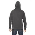 thumbnail image 3 of F498W American Apparel Flex Fleece Pullover Hoodie Dark Heather Grey 2XS, 3 of 3