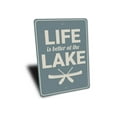 thumbnail image 3 of Life is Better at the Lake Novelty Decor, Metal Wall Sign - 10x14 Inches, 3 of 4