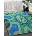 thumbnail image 3 of Ahgly Company Machine Washable Indoor Rectangle Transitional Light Sea Green Area Rugs, 2' x 5', 3 of 7