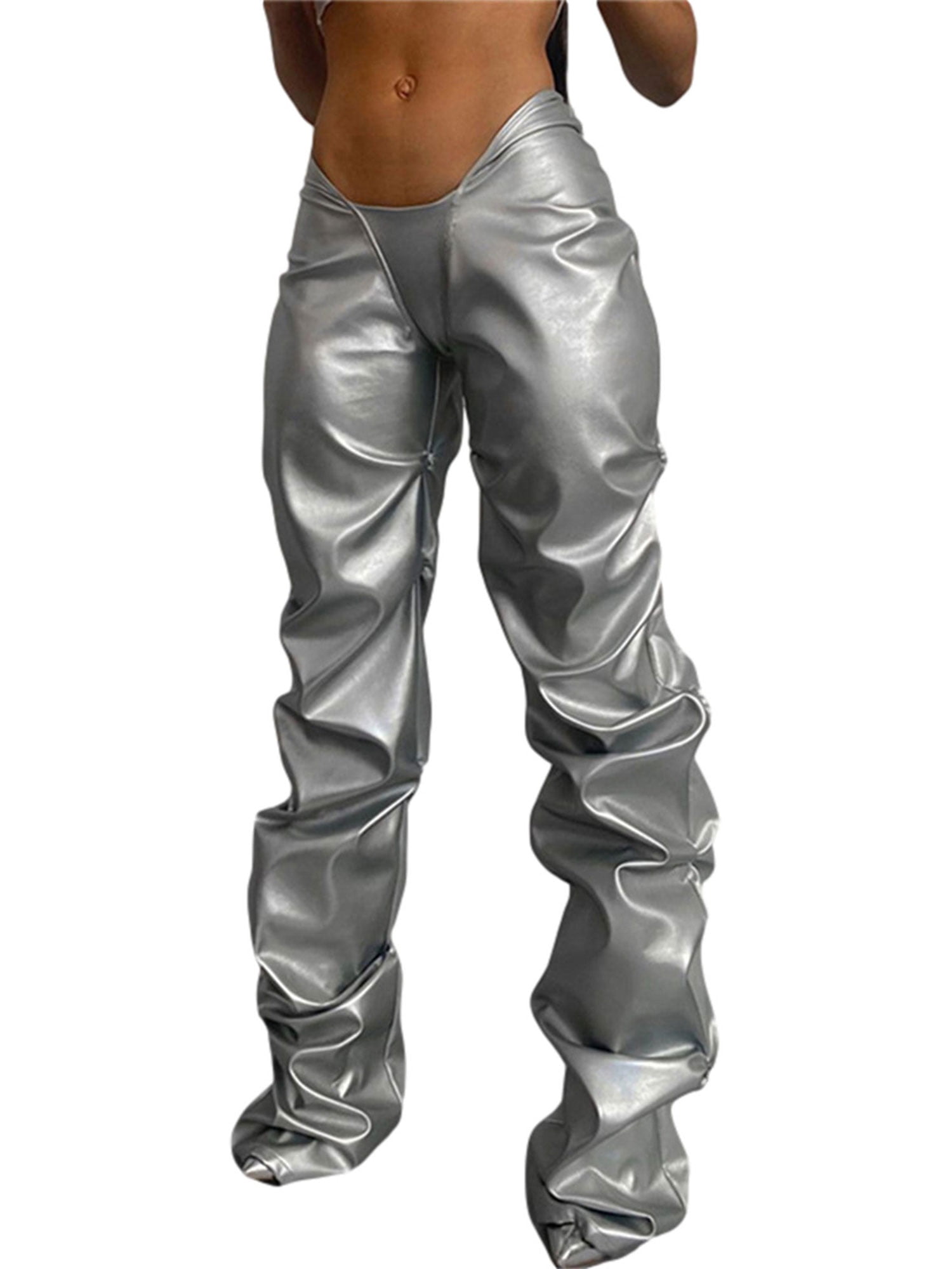 PU Leather Pants Sexy Party Trousers 