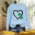 thumbnail image 5 of Ounisa St. Patrick's Day Sweatshirt for Women Clover Graphic T-Shirts Patty's Day Color Long Sleeves Tee Tops, 5 of 7