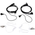 thumbnail image 1 of 2Pack Fbi Style 2Pin Covert Acoustic Tube Earpiece Ptt Headset For Motorola 2 Ways Radio GP88S GP300, 1 of 5