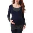 thumbnail image 2 of Maternity Long Sleeve Hooded Active Workout Top, 2 of 3