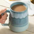 thumbnail image 3 of 24 oz Large Ceramic Coffee mugs, Extra Large Tea and Coffee Cups, Large Handle Coffee Mug for Office and Home, Microwave and Diahwasher Safe. (24 oz light green), 3 of 9