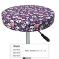 thumbnail image 2 of Kdxio white Skull Flower Print Stool Covers Round,Stretch Round Bar Stool Covers Washable Bar Stool Cushion Slipcover for 12-15 Inch Chair, 2 of 5