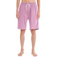 thumbnail image 2 of Daiosportswear Women'S Bermuda Long Cotton Sweat Knit Pull On Walking Lounge with Pocket，Shorts for Women Pink XXL(XXL), 2 of 4