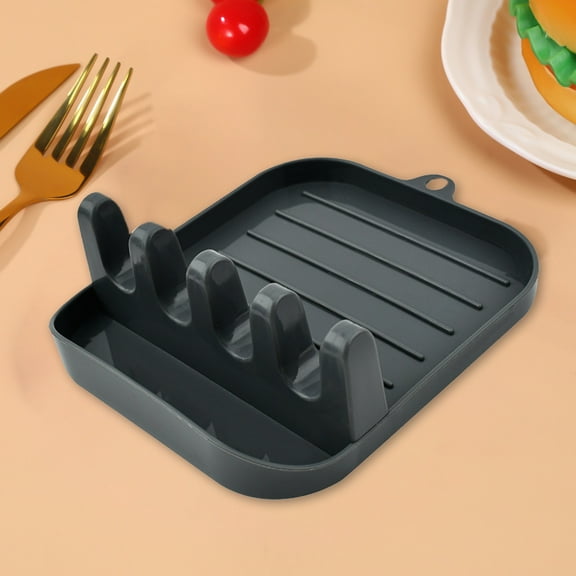 Foldable Pot Lid Rack Organizer, Space Saving Collapsible Holder for Kitchen Countertop Cutting Board Cookware Storage, Sturdy Non Slip Design (Gray)