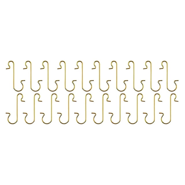 IMENGL Clearance! Delayuji Hooks for Hanging 50/20Pcs Ornament Hooks Gold & Green & Red Ornament Hangers Xmas S Hooks Fancy Ornament Hangers for Tree Decorations A Multi-Color