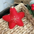 thumbnail image 4 of CuiLiyq Christmas Felt Pendant, Plush Christmas Tree Five Pointed Star Shaped Pendant, for Winter Family Holiday Wedding Party Decoration and Christmas Gifts (Red, Five Pointed Star), 4 of 6