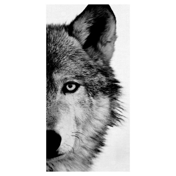 Masterpiece Art Gallery Wolf Crop By Belle Maison Canvas Art Print 24" x 48"