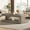 Grey, variant on Finmind Rectangular Coffee Table for Living Room, 47.24-inch Farmhouse 2-Tier Accent Center Tea Cocktail Table with Storage, Grey