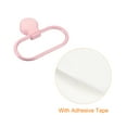thumbnail image 4 of Unique Bargains Mural Rond Serviette Anneau ABS Suspendu Support Auto-Adhésif, Rose 2 Pack, 4 of 5