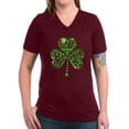 thumbnail image 1 of CafePress - St Paddys Day Shamrock Women's V Neck Dark T Shirt - Women's V-Neck Dark T-Shirt, 1 of 1
