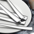 thumbnail image 4 of 65 Piece Silverware Set with Serving Utensils Tableware, Stainless Steel Square Flatware Cutlery Set for 12, Mirror Finish, Dishwasher Safe, 4 of 7