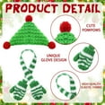 thumbnail image 3 of Dalrosia Mini Knit Hat Mini Christmas Scarf Set Mini Santa Hats for Crafts Mini Christmas Decorations for DIY Doll, 3 of 5