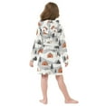 thumbnail image 5 of FORMRS Niños Bathrobe Unisex Hooded Robe Soft Plush Pajamas Sleepwear, Size 2-3T, Orange Cartoon Houses, 5 of 7
