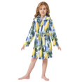 thumbnail image 6 of FORMRS Niños Bathrobe Unisex Hooded Robe Soft Plush Pajamas Sleepwear, Size 2-3T, Cartoon Lemon Leaves, 6 of 7