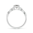 thumbnail image 2 of ANGARA Natural Princess-Cut 1.05 ct Diamond Celtic Knot Ring in 14K White Gold for Women (Size-5.5mm| Color-K| Clarity-I3) | Anniversary, Jewelry Gift for Women | Natural Diamond Ring, 2 of 8