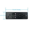 thumbnail image 4 of Power Recliner Emomo 2 Outlet Recessed Power Strip Model HX66P2U2R with Dual USB A C Ports for Electric Sofa Home Office, 4 of 8