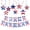 Freedom, variant on Red Blue Star Ornament 4th of July Holiday Hanging Decorations for Independence Day Memorial Day Party Home Decor
