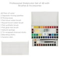 thumbnail image 2 of Marie's Artist Watercolor Paint Set - Professional Plein Aire Kit High Pigment & Brushes for Artsits, Painters, Students, & More! - 48 Half Pans Assorted Colors, 2 of 7