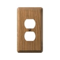 thumbnail image 1 of 901D Contemporary Wood 1 Duplex Wall Plate  Medium Oak, 1 of 1
