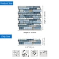 thumbnail image 6 of DEWOO 10 Sheets Peel and Stick Tile Backsplash, Stick on Wall Tiles, Self Adhesive Tile Sticker for Kitchen Backsplash and Bathroom(12"x12",Blue Marble), 6 of 10