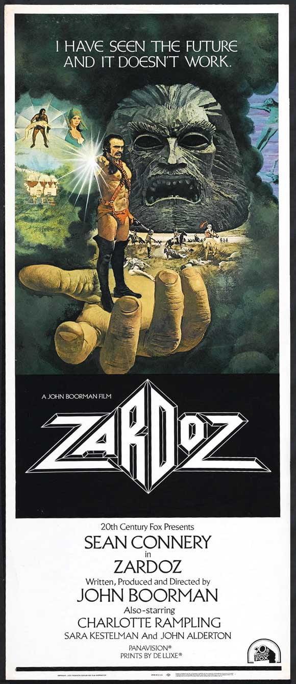 Zardoz movie POSTER (Insert Style A) (14" x 36") (1974)