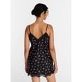 thumbnail image 4 of Joyspun Women's Lace Trim Stretch Satin Chemise, Sizes S-3X, 4 of 5
