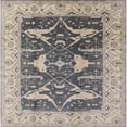 thumbnail image 1 of Ahgly Company Indoor Square Mid-Century Modern Ash Gray Oriental Area Rugs, 4' Square, 1 of 6