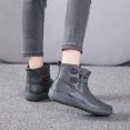 thumbnail image 5 of Tawop Short Rain Boots For Women, Casual Flat Retro Lace-Up Boots Side Zipper Round Toe Shoes Boots Duck Boots Women Boot Dryer For Work Boots, 5 of 6