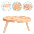 thumbnail image 4 of Weiweiguan 1 Pce Table Pliante Extérieure Table à Vin Ronde Portable Bureau de Service pour Nourriture et Collations, 4 of 6