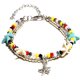 thumbnail image 1 of Tobillera YONGSHENG de tortuga de estrella de mar azul hecha a mano para mujer y niña, 1 of 5