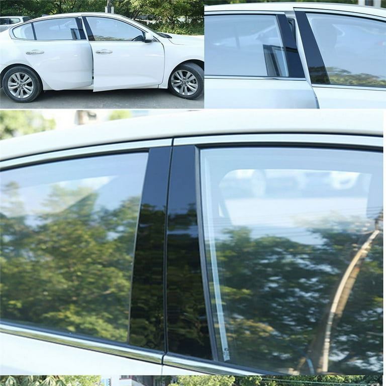 Bmw 3 Series Pillar Covers 6-Piece Glossy Piano Black Pillar Post Cover Set For BMW 3-Series E90 (2006-2011) BMW E90 Pillar Post Covers - Foto 6