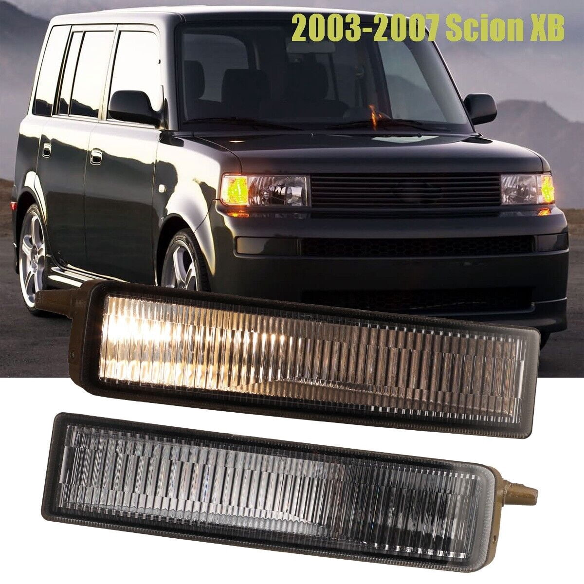 Smoke Lens Fog Light Kit For 2003-2007 Scion XB – Pair With 9006 Bulbs & Switch, DOT/SAE Certified