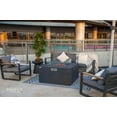 thumbnail image 2 of Sol Living Rocky Propane Fire Pit for Outside Outdoor Firepit Table with Internal Tank Holder Firepit Concrete Square Fire Table Patio Heater Fireplace 45,000 BTUs - Dark Grey, 43 x 43 Inches, 2 of 10