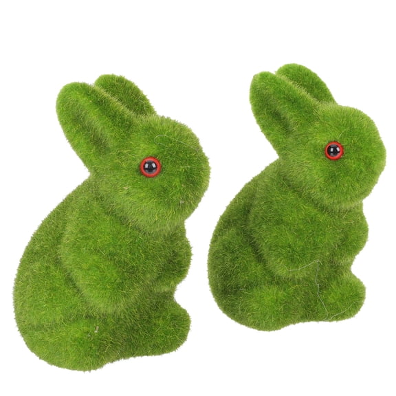 MLINS  2 Pcs Costume Tail Easter Flocked Bunny Flocking Rabbit Ornament