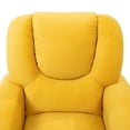 thumbnail image 4 of Naomi Home Kids Push-Back Recliner Chair with Footrest & Cup Holder – Microfiber, Yellow, Ages 3+, 4 of 11